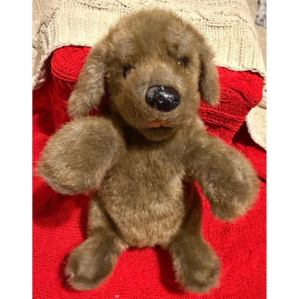 Folkmanis Puppets Chocolate Lab Puppy Dog Hand Puppet Brown Plush 2011